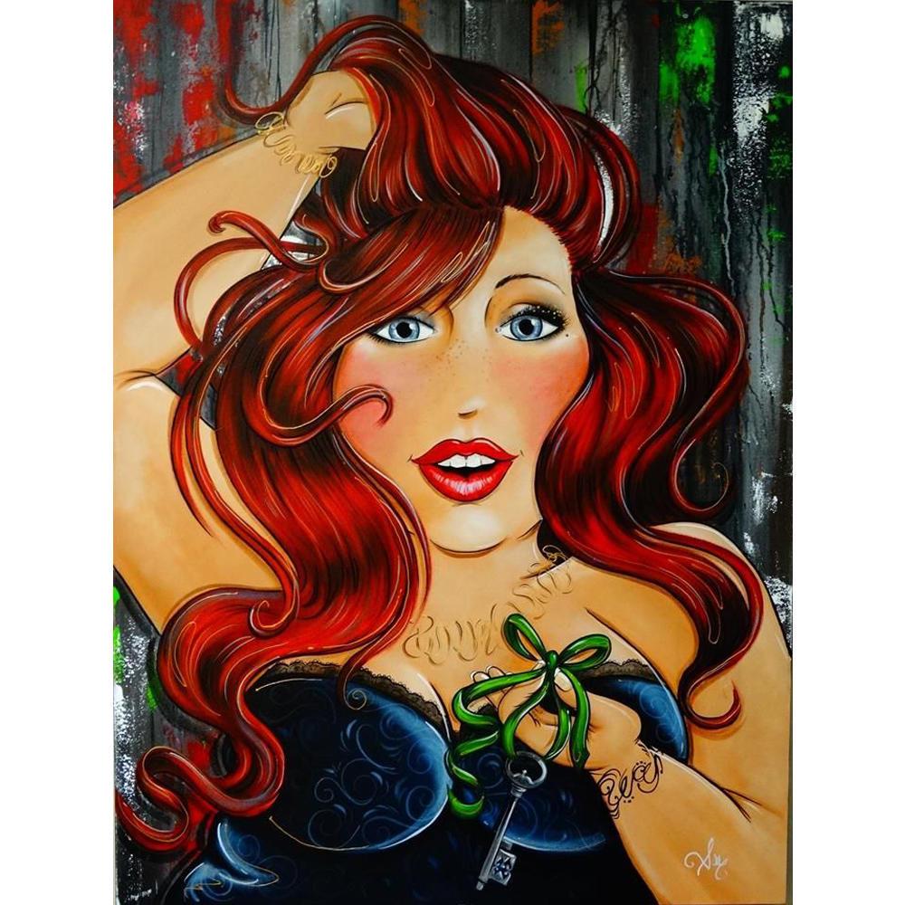 

3D Алмазная вышивка Картина Вышивка крестом Круглый горный хрусталь Картина Femmes Rondes