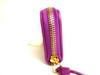 Authentic BOTTEGA VENETA Intrecciato Purple Leather Round Zip Coin Purse #9794  Refurbished
