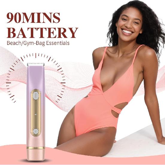 Dual-Head Women's Hair Trimmer – Safe Body, Bikini & Facial Hair Removal, Wet & Dry, USB Rechargeable, Travel-Friendly Personal Grooming