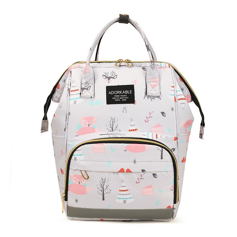 Mommy Bag, Double Shoulder Handbag, Large-capacity Multi-functional Mommy Bag, Printed Mother and Baby Bag, New Mother Bag.