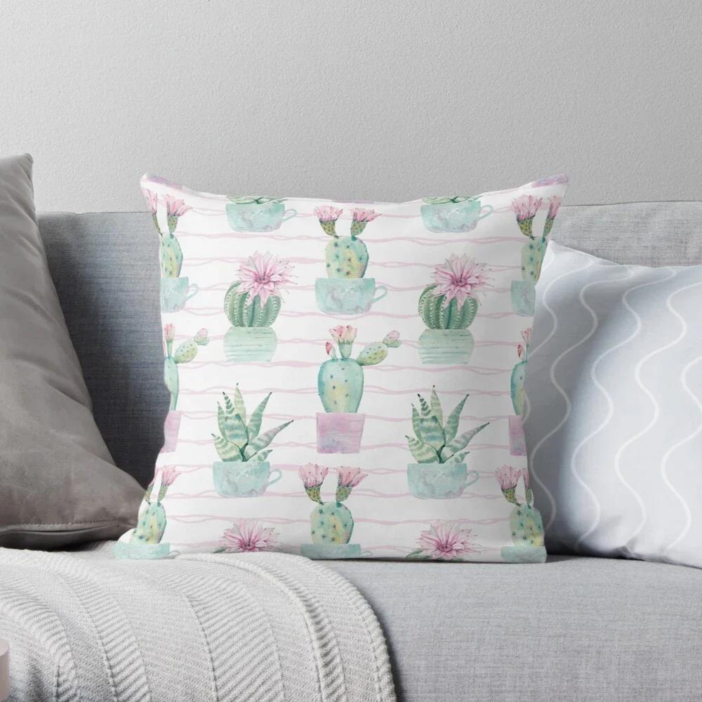 Living Room Bedroom Floral Print Cushion Cover Cotton Linen Pillow Cover Room Decoration Sofa Decoration Cushion