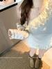 2025 Pure Desire One-Shoulder Patchwork Long-Sleeve Slim-Fit Women's Top - Autumn/Winter Style