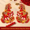 3D Year of the Horse Zodiac Door Sticker with Fu Character Decoration for 2026 Spring Festival