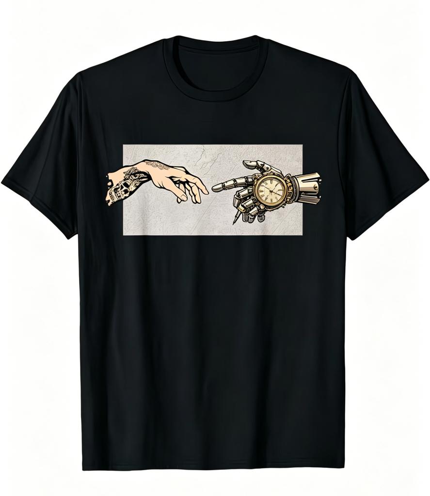 Vintage Tattoo Hand Graphic Tee Streetwear Harajuku Style TShirt Retro Alternative Art Top Edgy Fashion Short Sleeve Shirt