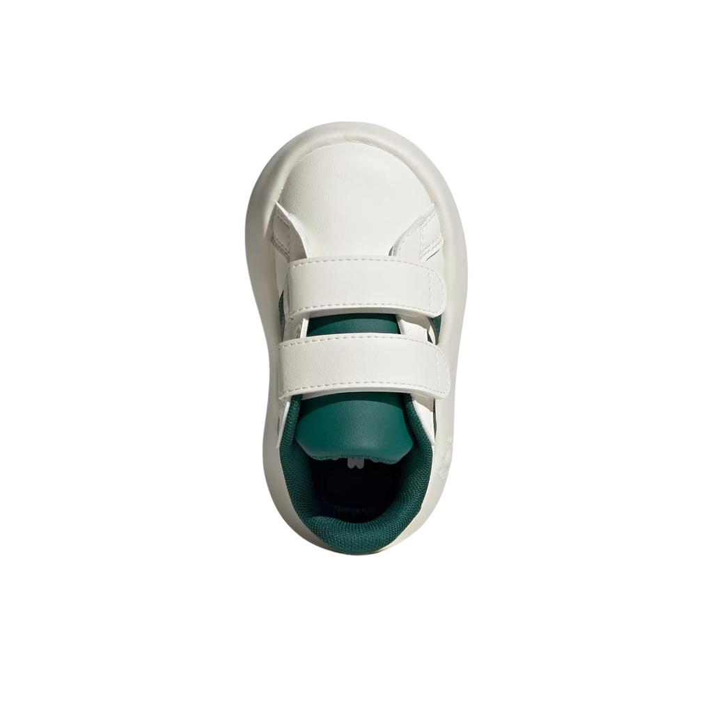 adidas Grand Court 2.0 Fashionable Comfortable Low-Top Walking Shoes Baby Sneaker White Green JQ7996