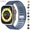 Magnetic Strap For Apple Watch Band Ultra 4 49mm 46mm 44mm 45mm 42mm Silicone Bracelet for iWatch Series 11 10 9 8 7 6 5 3 Se Bands