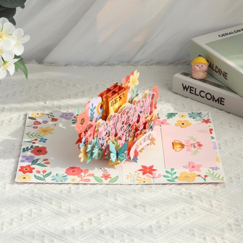 Mother's Day Greeting Card Handmade Paper Carving Mother's Day Card For Mom Grandma Birthdays Festival Celebration