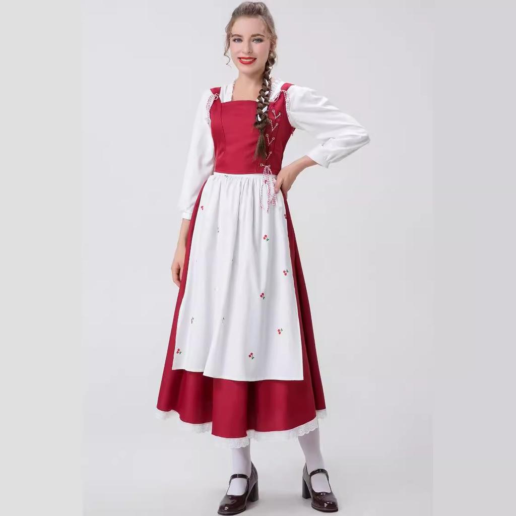 Medieval Grandmother Wolf Pastoral Fairy Tale Cos Dress Little Red Riding Hood Halloween Costume Cape Cape Party