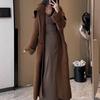 Autumn and Winter New Loose Lazy Wind Outside Wear Knitted Cardigan Women's Fashion Casual Long Sweater Jacket Top