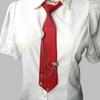 Student Pre Tied Neck Ties Preepy Look Rhinestones Star Metal Chain Dark Tie Cravat Neck Wear Accessories