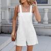 Spring And Summer New Casual Fashion Suspender Shorts Front Pocket Jumpsuit