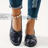 Large Size Popular Minimalist Metal Badge Decoration, Lightweight, Comfortable, Fashionable and Versatile Women's Flat Loafers