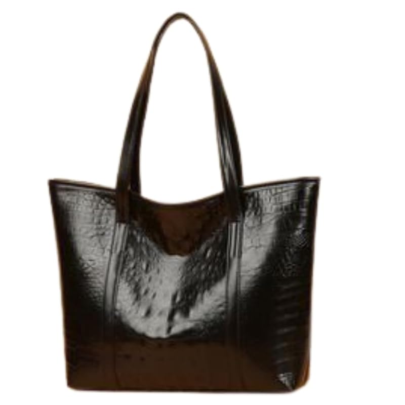 

[ORIJIRI] tote bag ladies commuting bag Fashionable recruitment bag Popularity business bag A4 Job hunting PU leather large capacity 2way (black)