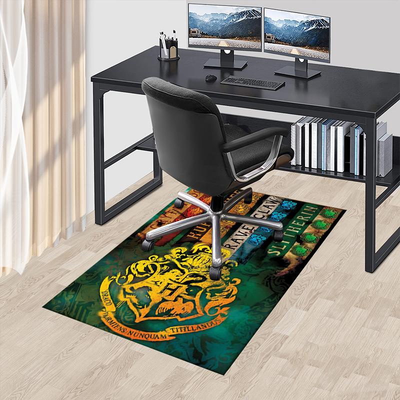 Harry Potter Hogwarts House Crests Wall Scroll Decor Office Mat Home Decor Office Desk Chair Rugs Chair Carpet for Office Chair Mat Gift For