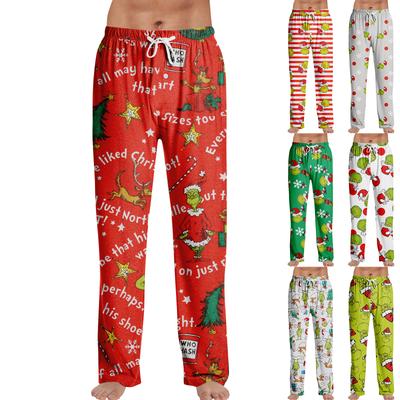 Pyjamahose Nachtwäsche Lässige Kordelzug Elastischer Bund Hose Bequeme Gerade Yoga Lockere Hose