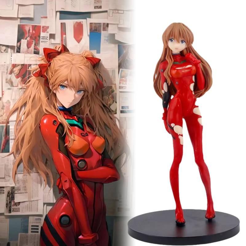 Beautiful Girl Series Eva Long Hair Red Outfit Asuka And Standing Rei Ayanami Figure Model For Anime Collectors