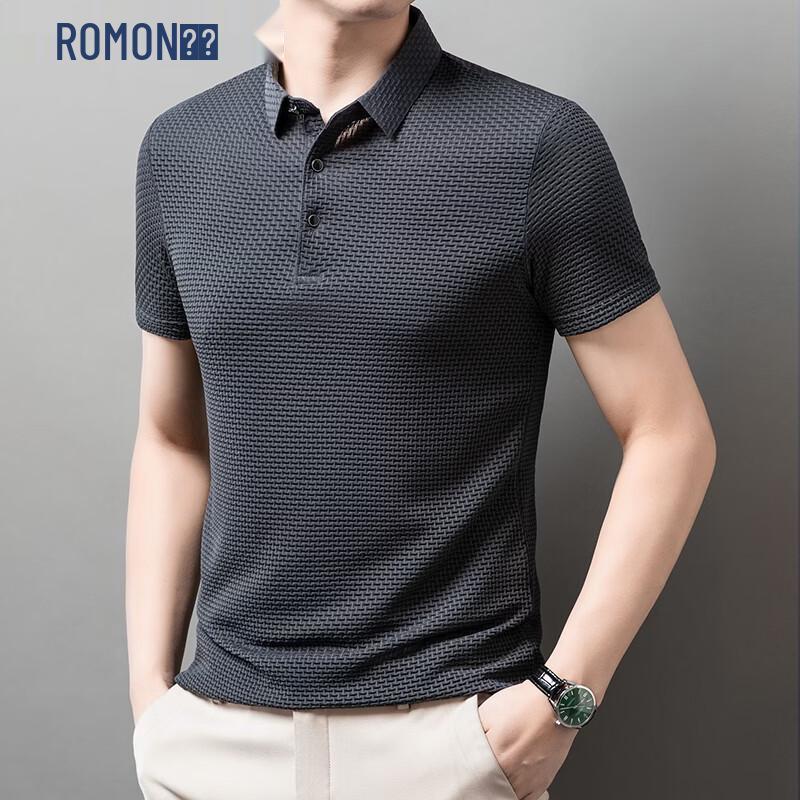 Romon Men's Summer Short-Sleeve Polo Shirt