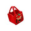 Stylish Felt Christmas Eve Gift Holder Bag with Handle For Apples Presentation HX6C