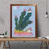 Diamond Painting Kit Cactus With Cute Gnome Design Full Drill Canvas Art Relaxing Handmade Craft Gift for Women Adults Stress Relief