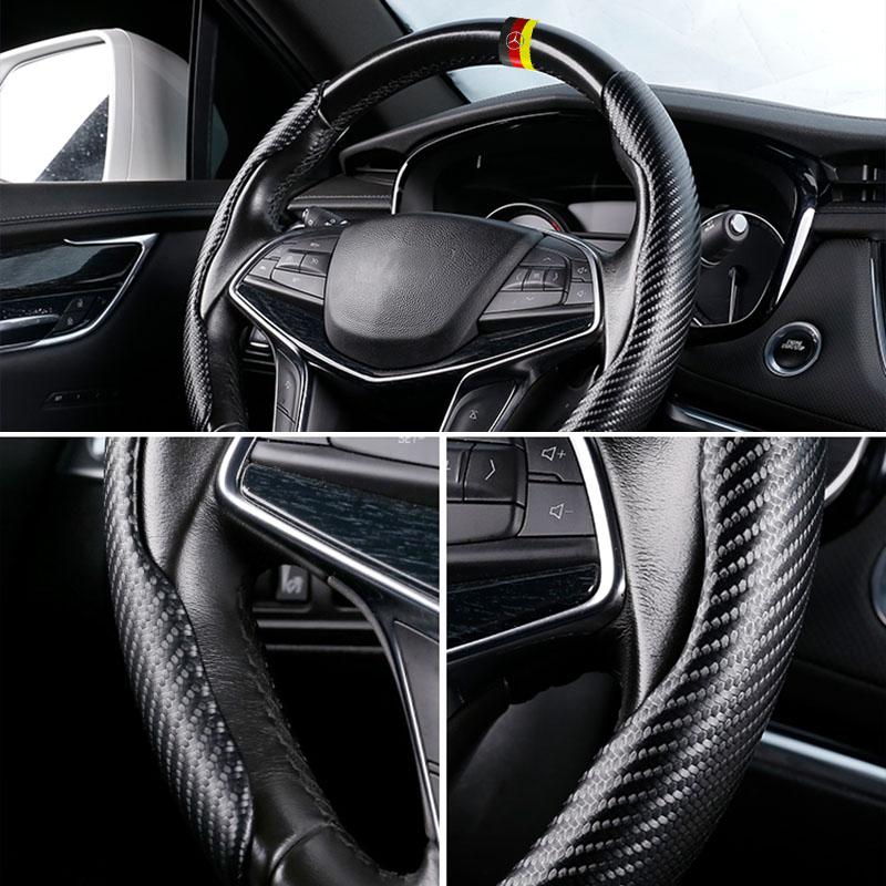 GLC GLB Carbon Fiber Car Steering Wheel Cover Interior Accessories For Mercedes Benz AMG GLE GLS CLS GLC CLA GLA GLK ML C197 R2