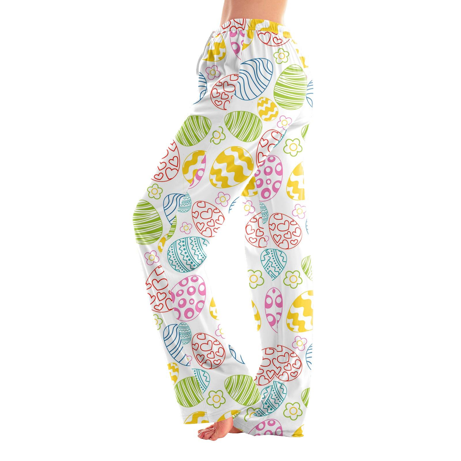 

Женские пижамные штаны, одежда для сна, повседневные брюки с эластичной резинкой на талии, удобные прямые свободные брюки для йоги L бежевый