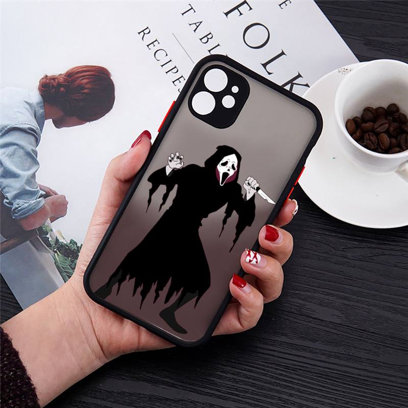 Ghostface Horror Scream Art Pattern Phone Case Matte Transparent For IPhone 11 13 14 Mini 12 Pro Max Xs Plus