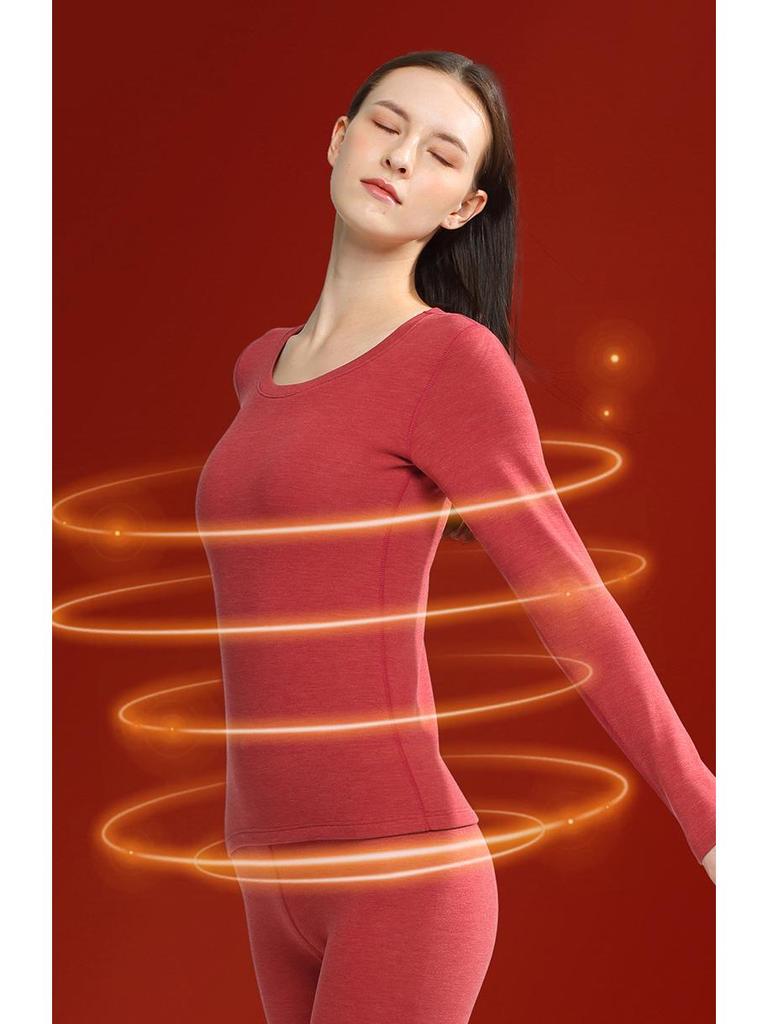 Women's Silk Wool Thermal Underwear Set for Autumn/Winter - Plus Velvet, Thick Bottom