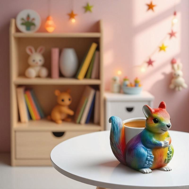 Praktyczne Solidne Silikonowe Akcesorium do Formy na Doniczkę Wiewiórki Przenośne na Prezenty Ręcznie Robione i Akcent Domowy