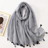 Autumn Fashion Aztec Geometric Tassel Viscose Shawl Scarf Lady High Quality Wrap Pashmina Stole Bufandas Muslim Hijab Sjaal