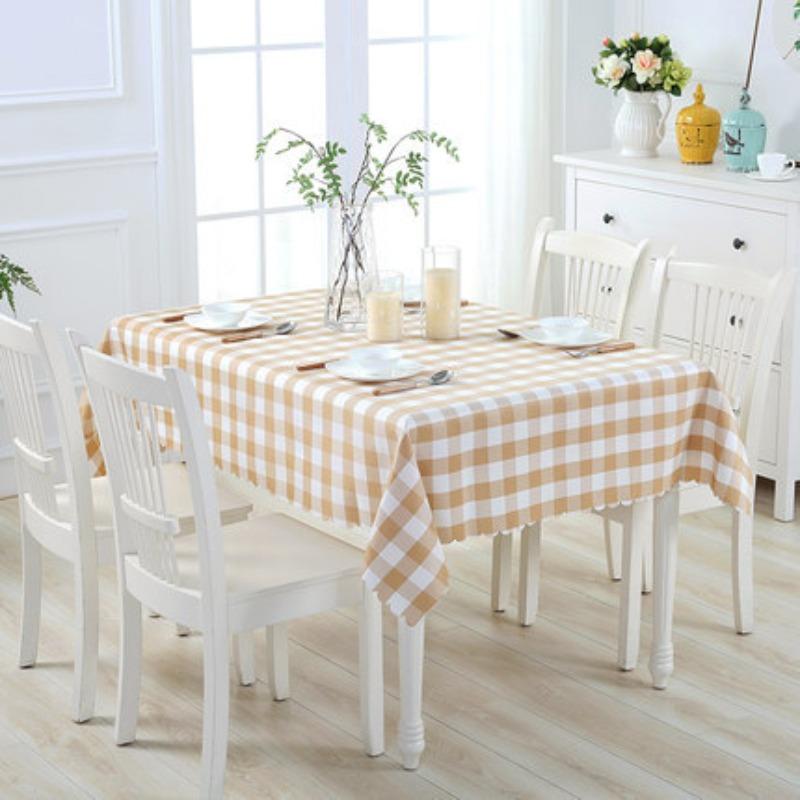 Coffee Shop Checkered Tablecloth Round Square Household Dining Room Living Room Table Cloth Wedding Party Decoration Universal Outdoor Picnic Cloth