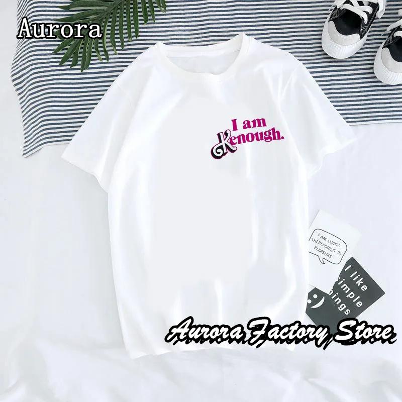 

Summer Men Cotton T-Shirt Casual Tops Tees Male I Am Kenough Clothing Women Y2K Short Sleeve Streetwear Couple Harajuku T-Shirt S