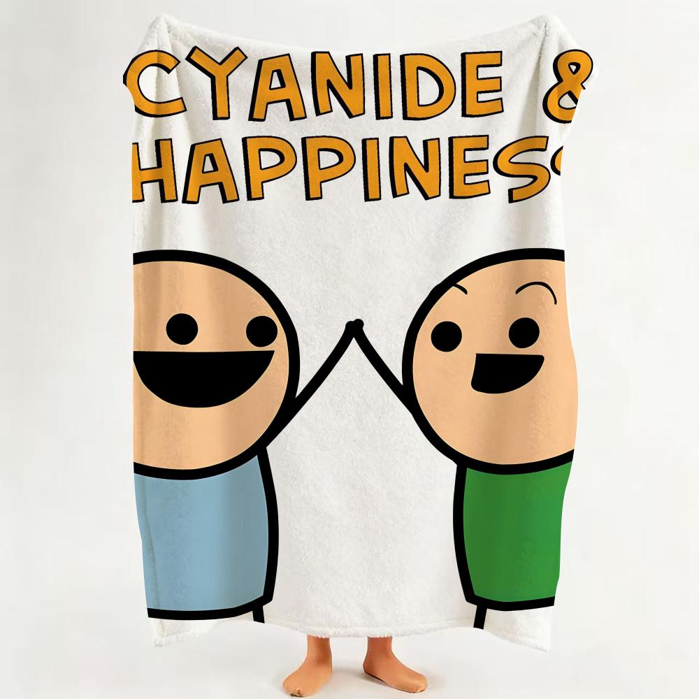 

comedy T The C Cyanide Throw Flannel Throw Blanket Suitable for Sofa Living Room Bedroom 75cmx90cm