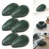 6PCS Decorative Artificial Avocado Models Restaurant Photography Props Plastic Texture for Photography and Teaching Tool
