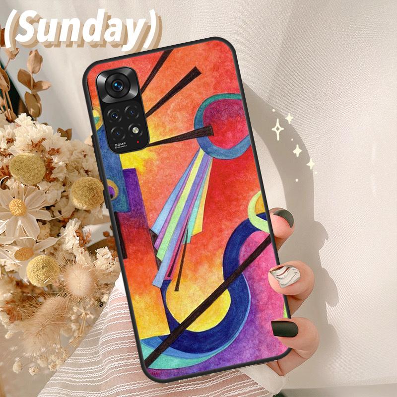 Wassily Kandinsky Abstract Artistic Case For Redmi Note 11 10 8 9 12 Pro Plus Note 12S 11S 10S 9S Cover For Redmi 12C 9C 10C 10A