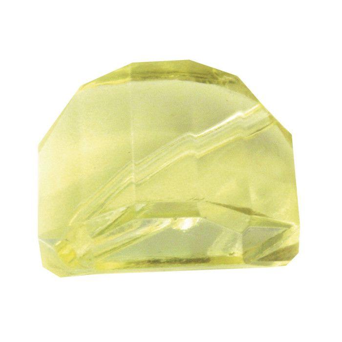 Perle acrylique Jaune indien Carré facetté 1 pièc.