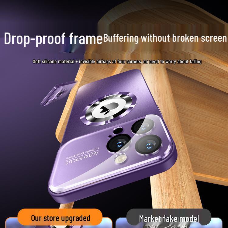 IPhone 16 Pro Max Mattglas Magnetische Schutzhülle, Anti-Fingerabdruck, Auslaufsicher