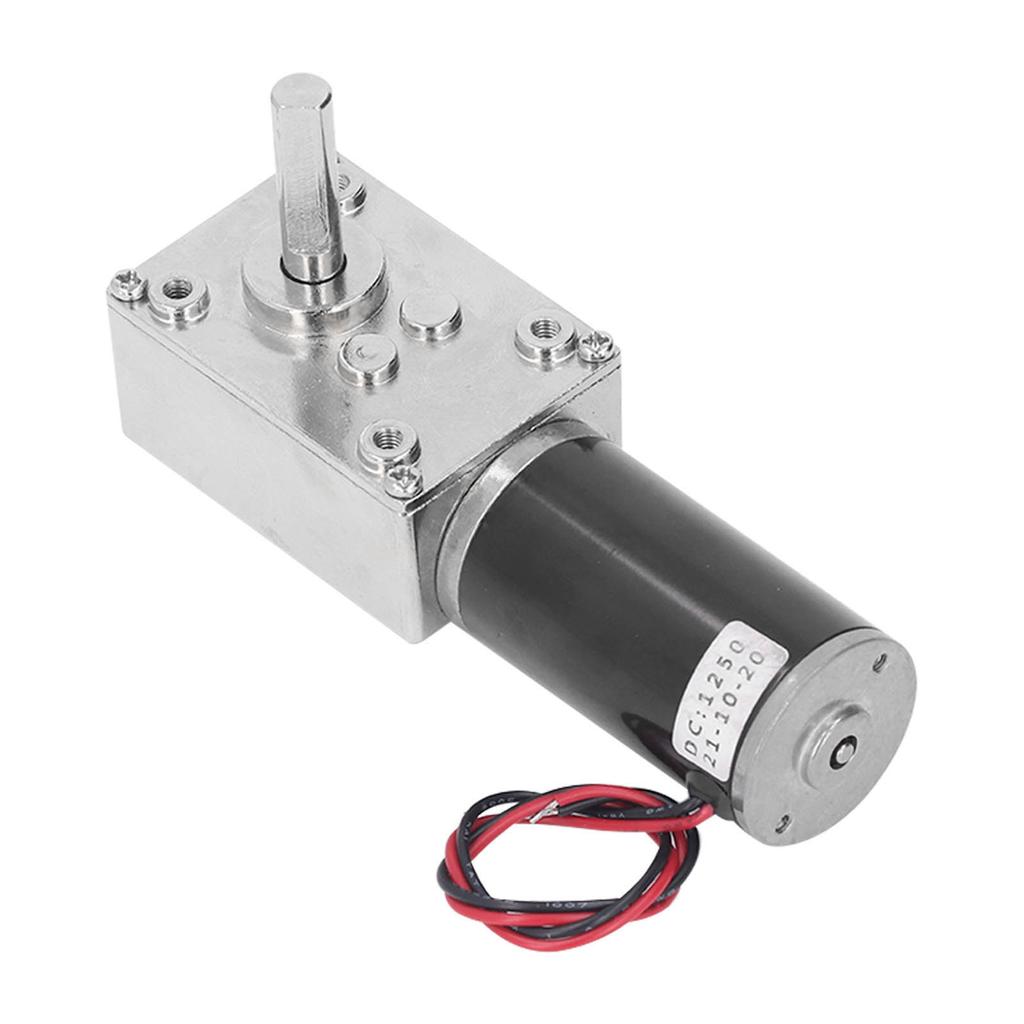 Geared Motor Small 18W Large Torsion Reversible Worm Speed Reduction Motor with Self Locking 12V