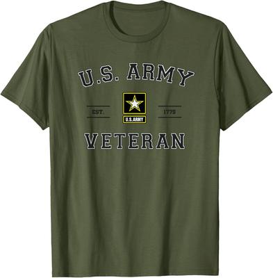 US ARMY VETERAN TShirt 100 Cotton ONeck Short Sleeve Summer Casual Mens Tshirt Streetwear