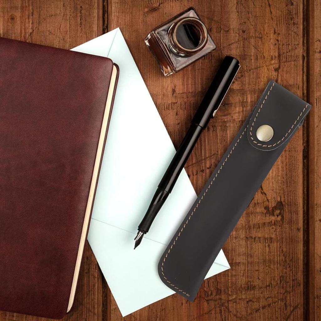 Leather Pencil Pencil Pencil Slim Leather Pen Leather Pencil Pencil Single Pen Case Genuine Leather Pencil Stylish Slim Leather Pen Case Case, Case,