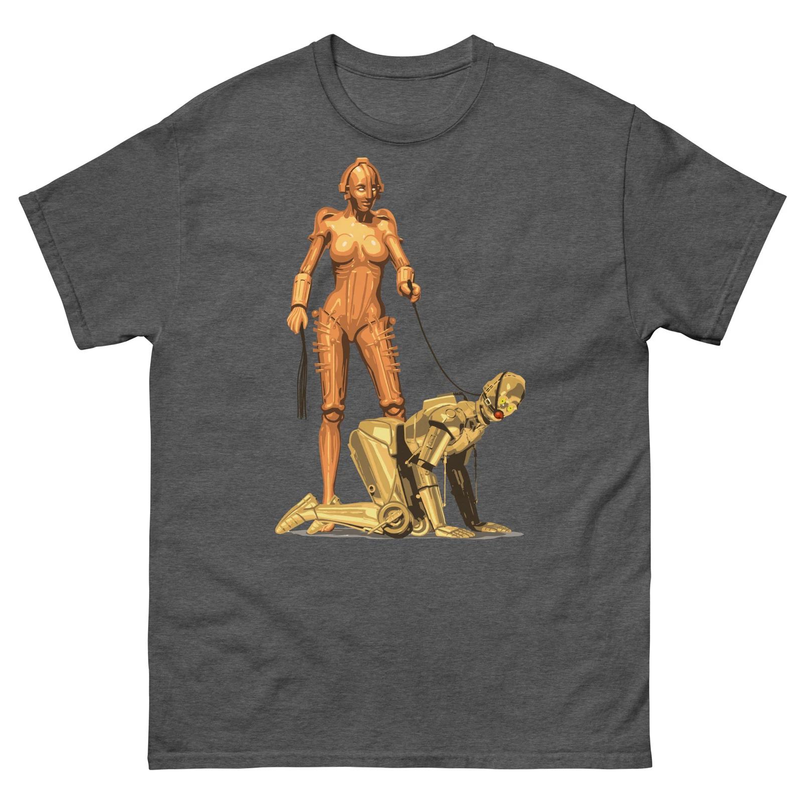3POrn T Shirt Artwork, Maria, The Machine Man, C-3PO, Star Wars, Metropolis 3XL