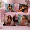 Singer R-Rebecca Black Salvation Cushion Cover For Sofa Car Office Cafe Soft And Comfortable Double-Sided Printing Pillow Cover