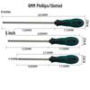 Industrial Magnetic Phillips Flathead Metric Screwdriver with Extended Handle Grip