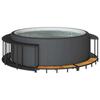 VidaXL Hot Tub Surrounds Storage and Step Black Wicker, Spa Surround, Outdoor Spa Speaker, 365610