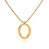 Minimalist 18K Gold Titanium Steel Circle Necklace for Women - Luxurious and Stylish