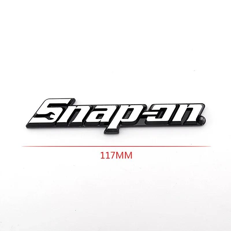 3D-Design OEM 117mm Snap-On Tools ABS-Kunststoff Chromsilber/Mattschwarz Emblem Abzeichen Logo Werkzeugkasten Beschriftung Die Werkzeugkasten-Aufkleber
