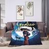 Coraline Halloween Movie Blanket Coral Fleece Plush Textile Decor  Portable Ultra-Soft Throw Blankets for Sofa Couch Quilt
