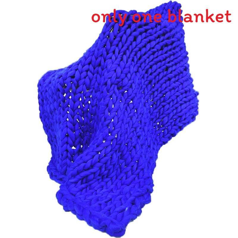 Bearaby Weaving Ultra Coarse Blanket With Solid Color Design For Household Daily