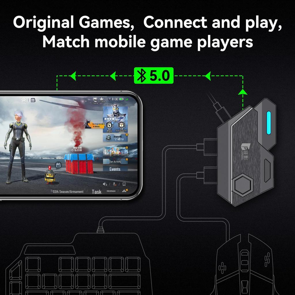 Bluetooth Mobile Game Keyboard & Mouse Set for Android