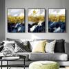 Nordic Style Decoration Abstract Yellow Tree Canvas Painting Posters and Prints Landscape Paintings for Living Room Wall Decor