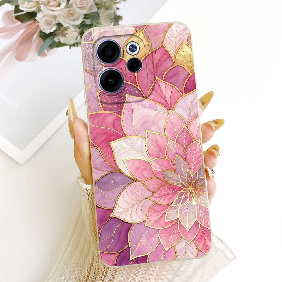 For Oppo CPH2801 Phone Case For Oppo Reno 15F Casing Silicone Luxury Fashion Flowers Kawaii Cute Painted Cover For Oppo Reno15 F